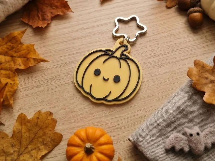 Keychain: Kawaii pumpkin