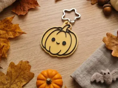 Keychain: Kawaii pumpkin
