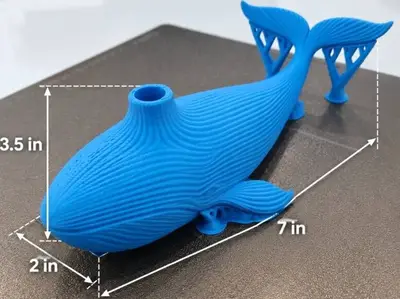 Jarrón para flores pequeñas con forma de chorro de ballena