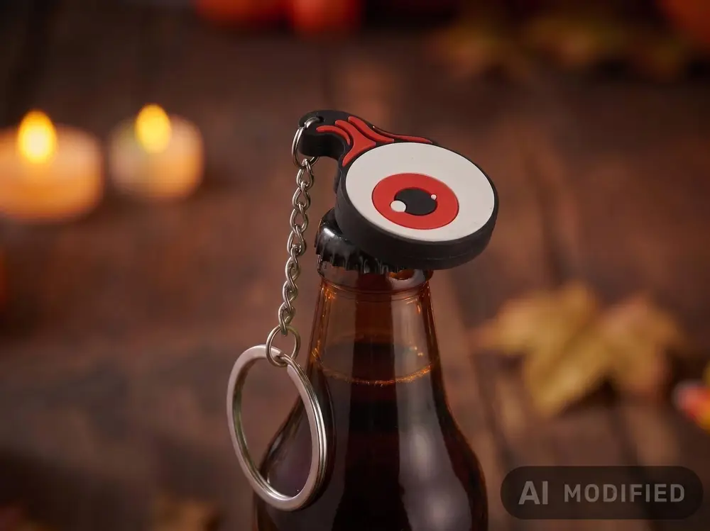 Halloween Eyeball Bottle Opener Keychain