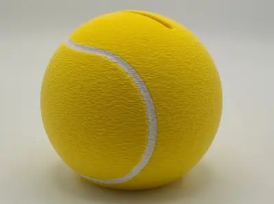 Hucha con forma de pelota de tenis