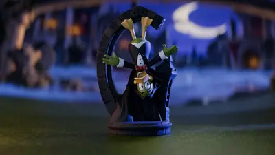 Whimsical Duck Dracula Figurine