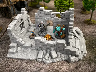 Large ruined house - DND terrain
