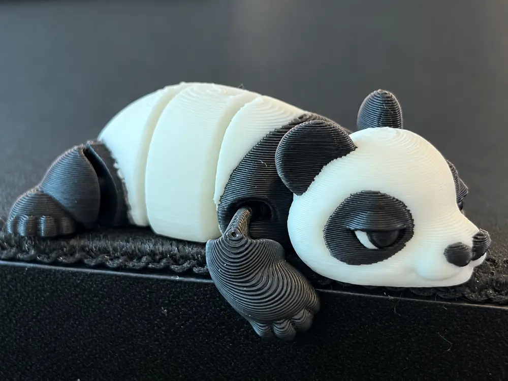 Flexi Sleepy Panda, Cute Articulated Animal, no supports