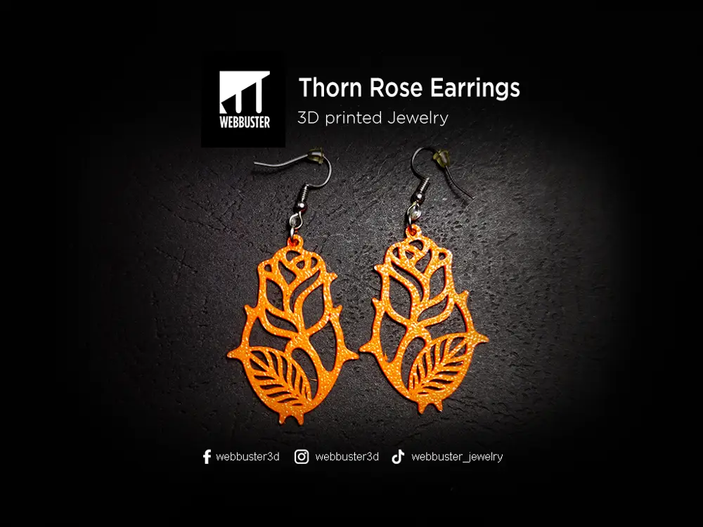 Thorn Rose - Halloween Earrings