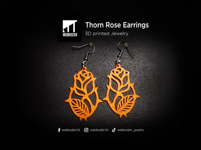 Thorn Rose - Halloween Earrings