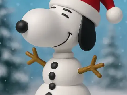 Santa Snoopy Snowman