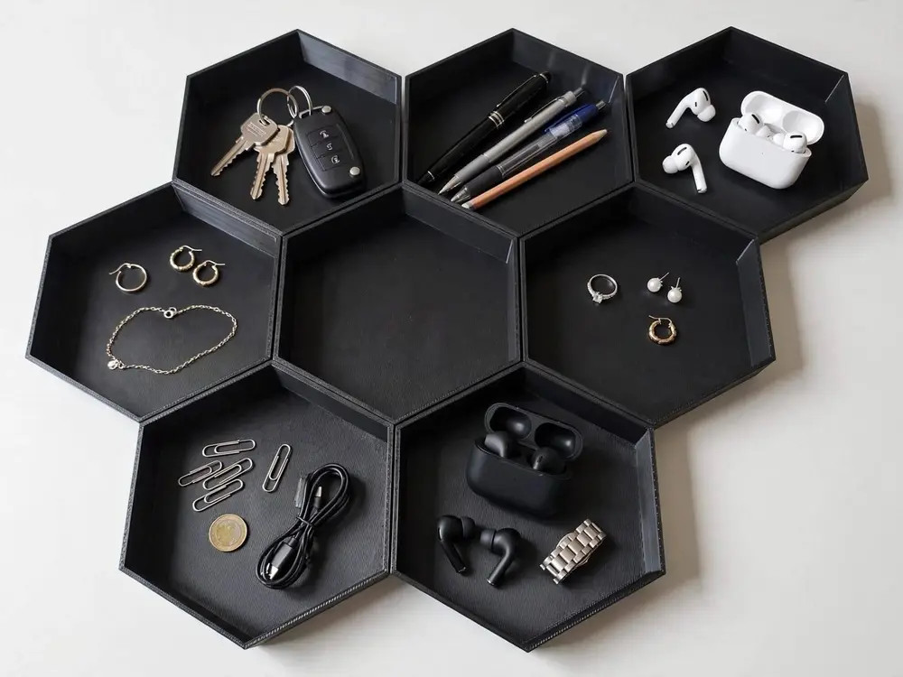 HEXA - Plateau Rangement Modulaire Nid d'Abeille - Honeycomb Modular Tray Storage Box