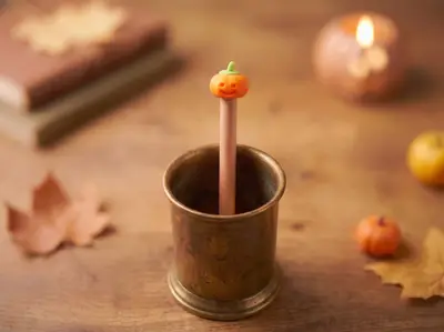 🎃 Mini Halloween Pumpkin Pencil Topper
