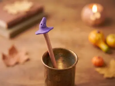 🧙 Mini Halloween Witch Hat Pencil Topper