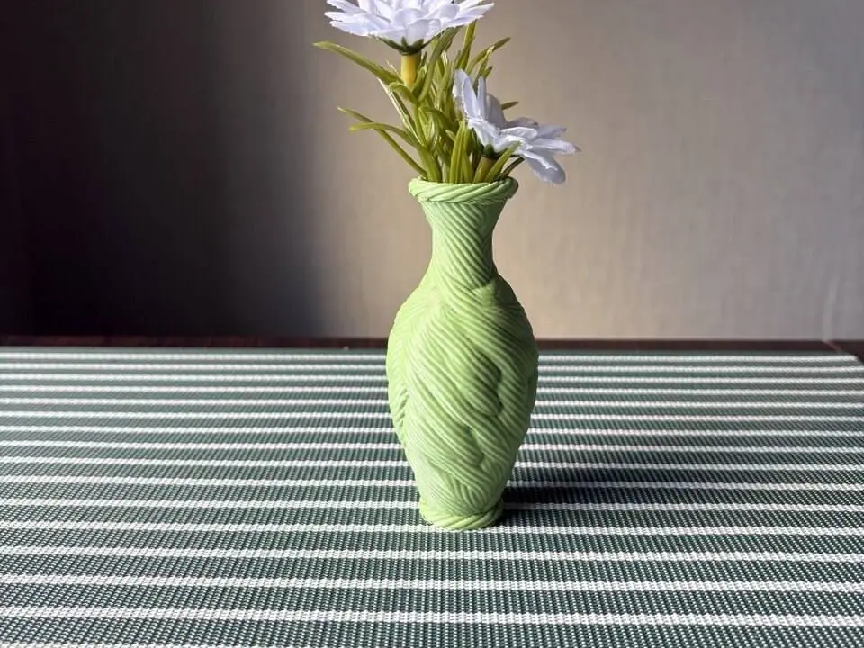 Vase with a woven texture