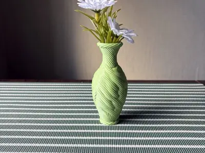 Vase with a woven texture