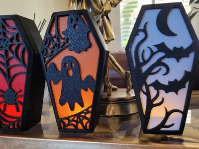 Coffin Storage - Light box Halloween