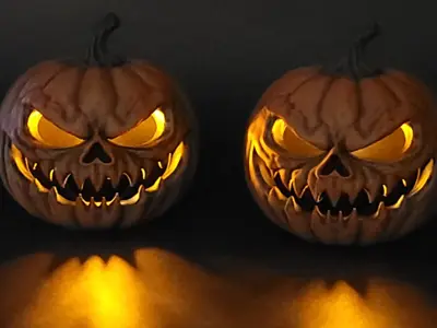Glowing Jack-O-Lantern