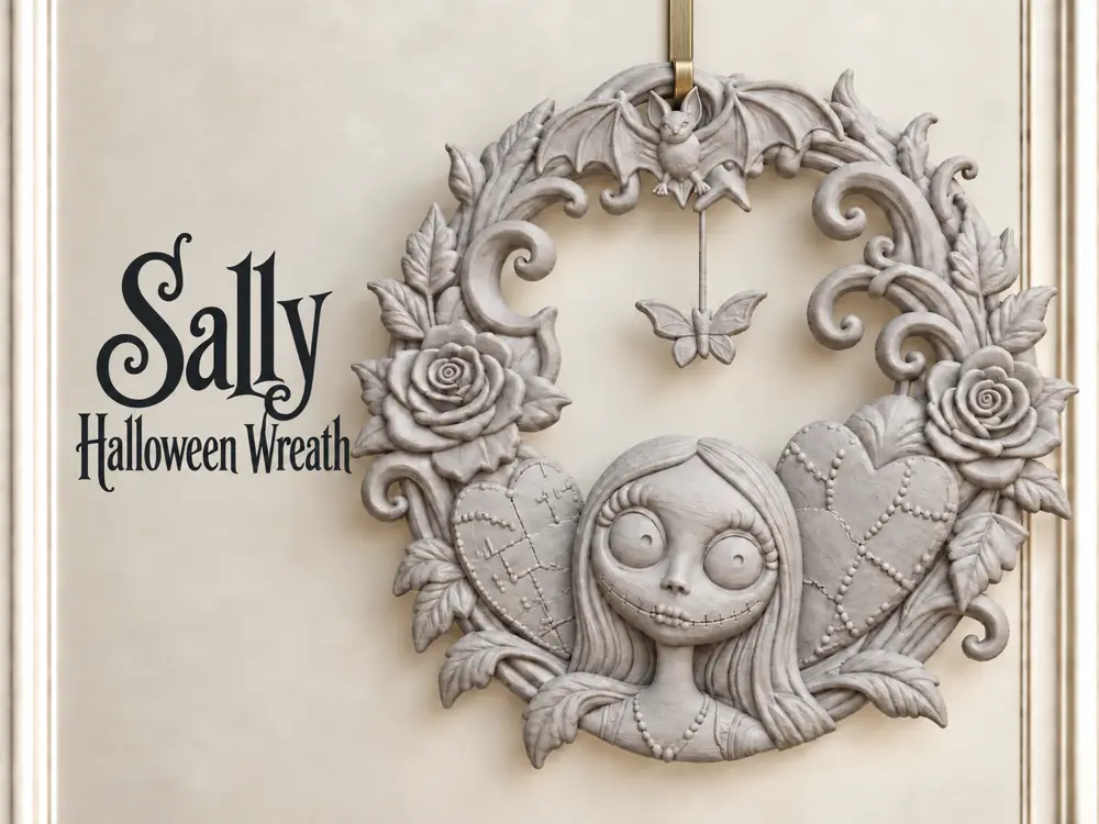 Sally Halloween Wreath - The Nightmare Before Christmas