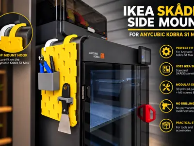 Anycubic Kobra S1 Max – IKEA SKÅDIS Side Mount