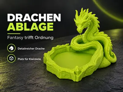 Drachen-Ablage – Schale mit Fantasy-Charakter