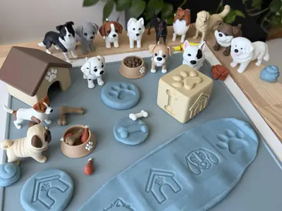 Montessori Stamping Cube – Dogs
