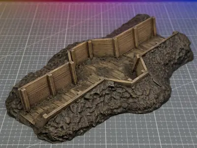 Trench Line - Grimdark Wargame Terrain