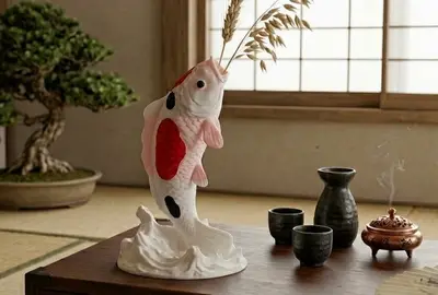 Koi Fish Vase – Japanese Style Dried Flower Decor