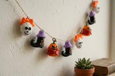 Halloween Garland Set - Whimsical Witch Boot Decor