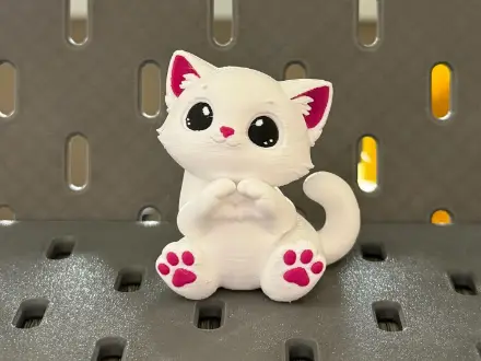 Puppy Cat with Paw Heart