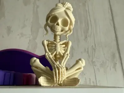 Sitting Skeleton Woman