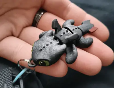 Toothless dragon keychain