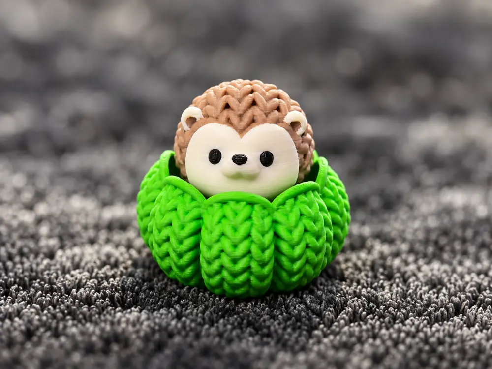 Crochet Hedgehog Press Fidget Clicker