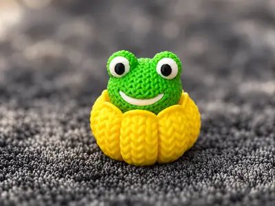Crochet Frog Press Fidget Clicker