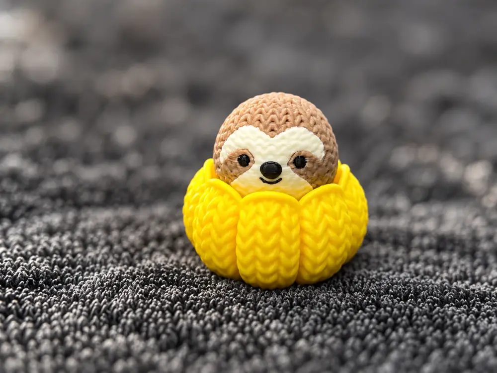 Crochet Sloth Press Fidget Clicker