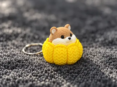Crochet Hamster Press Fidget Clicker
