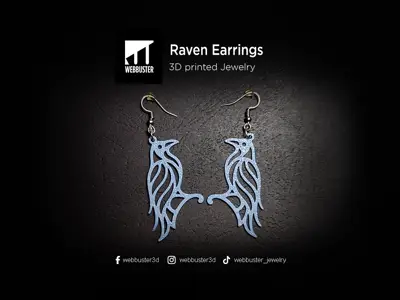 Raven - Halloween Earrings