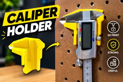 Skadis Pegboard Caliper Holder – 3D Printable Tool Organizer