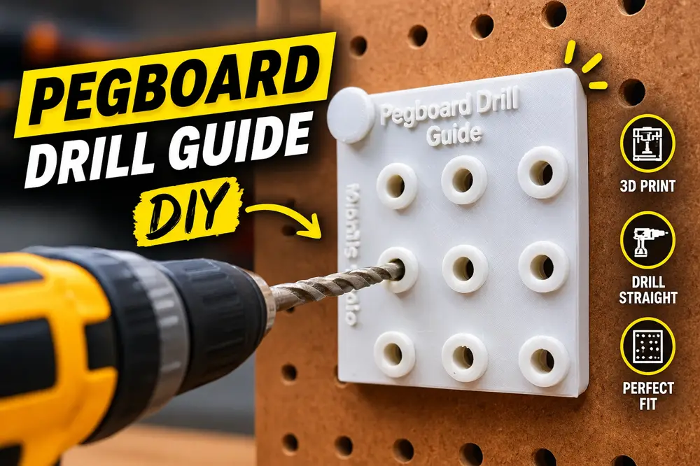 DIY Pegboard Drill Guide (Ø8 mm | 30 mm Spacing)