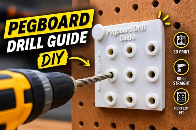DIY Pegboard Drill Guide (Ø8 mm | 30 mm Spacing)