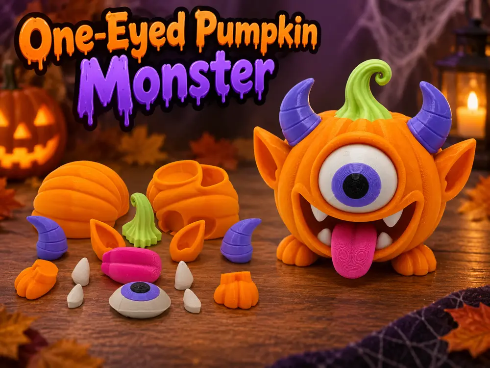 One-Eyed Pumpkin Monster – Halloween Pumpkin