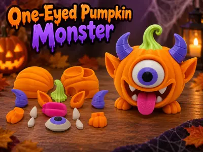 One-Eyed Pumpkin Monster – Halloween Pumpkin