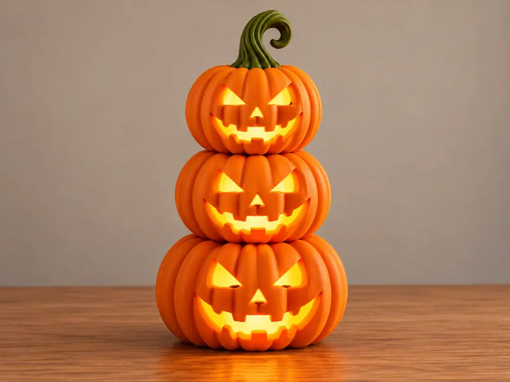 Triple Stack Jack-O’-Lantern Halloween