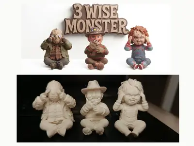 Three wise monsters (for fun on Halloween)