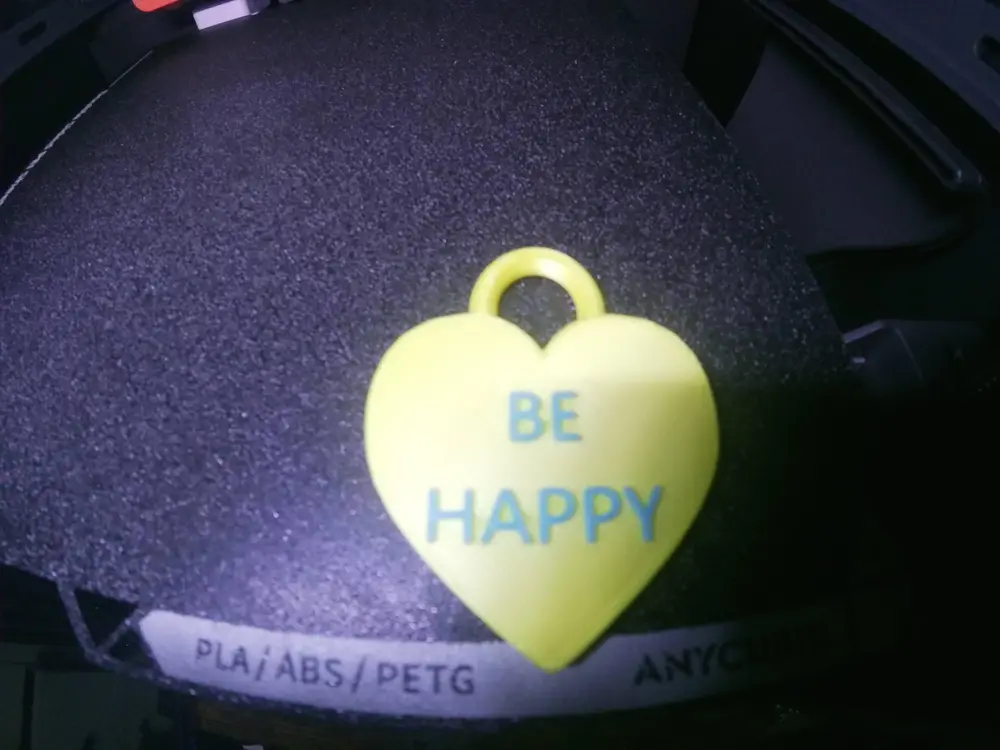 BE HAPPY YELLOW HEART (FOR MENTAL HEALTH)