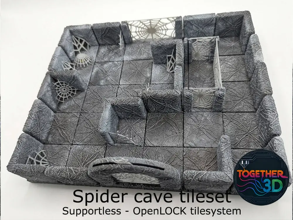 Spider cave tileset - supportless - OpenLOCK