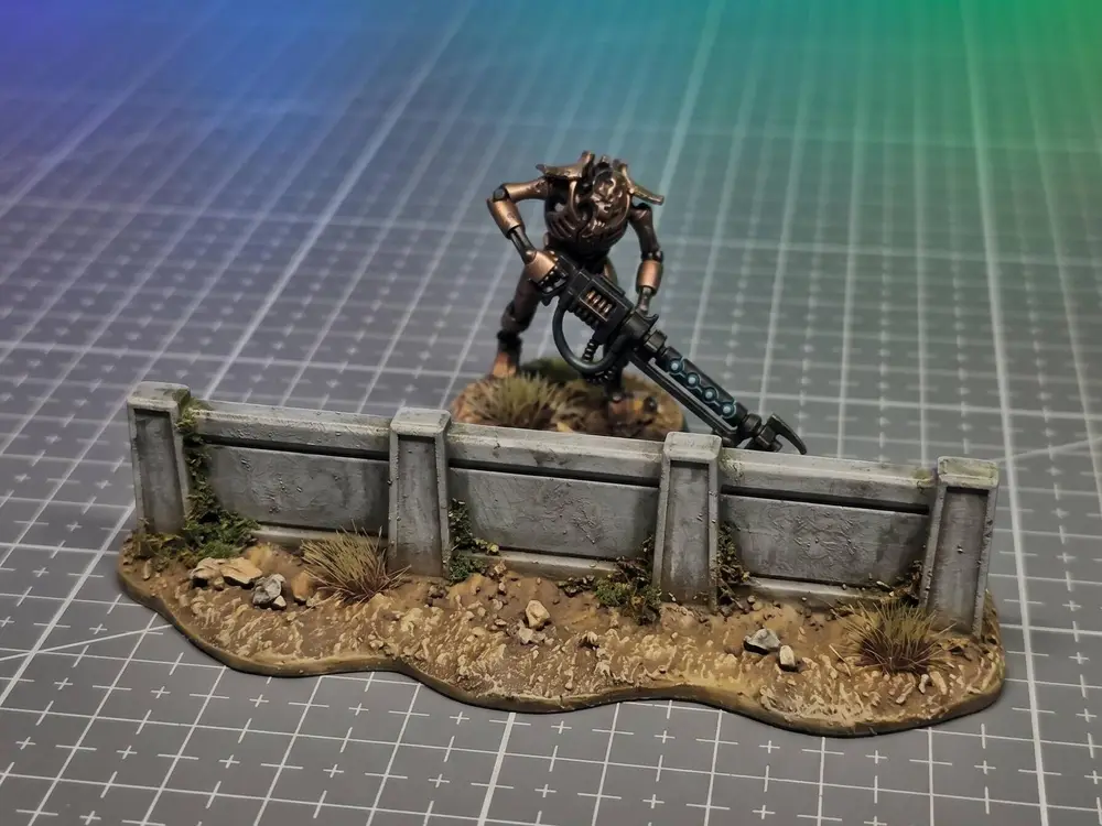 Concrete Low Wall - Grimdark Wargame Terrain