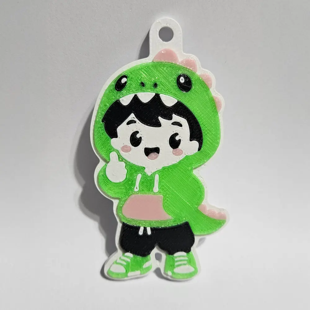 Dinosaur Costume Kid Keychain