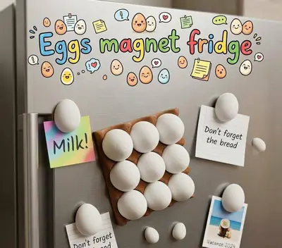 🚀🧲🥚Egg-cellent Fridge Magnet Set (Hidden-Magnet Magic!)🚀🧲🥚