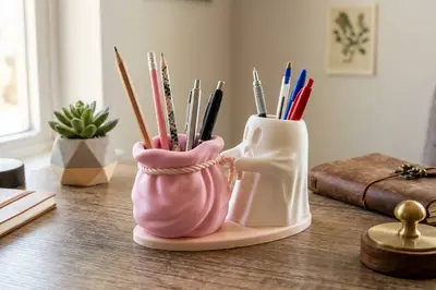 Ghost Pen Holder – Double Desk Organizer