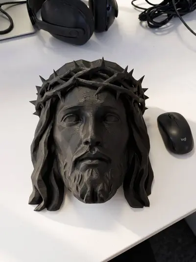Jesus Wall Art - Low Poly Face