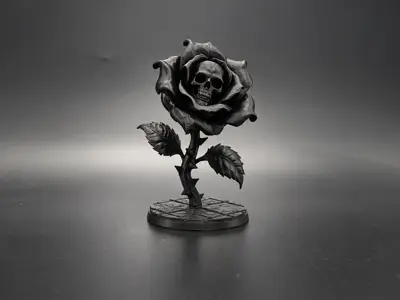 The Mourning Rose – Halloween Skull Flower