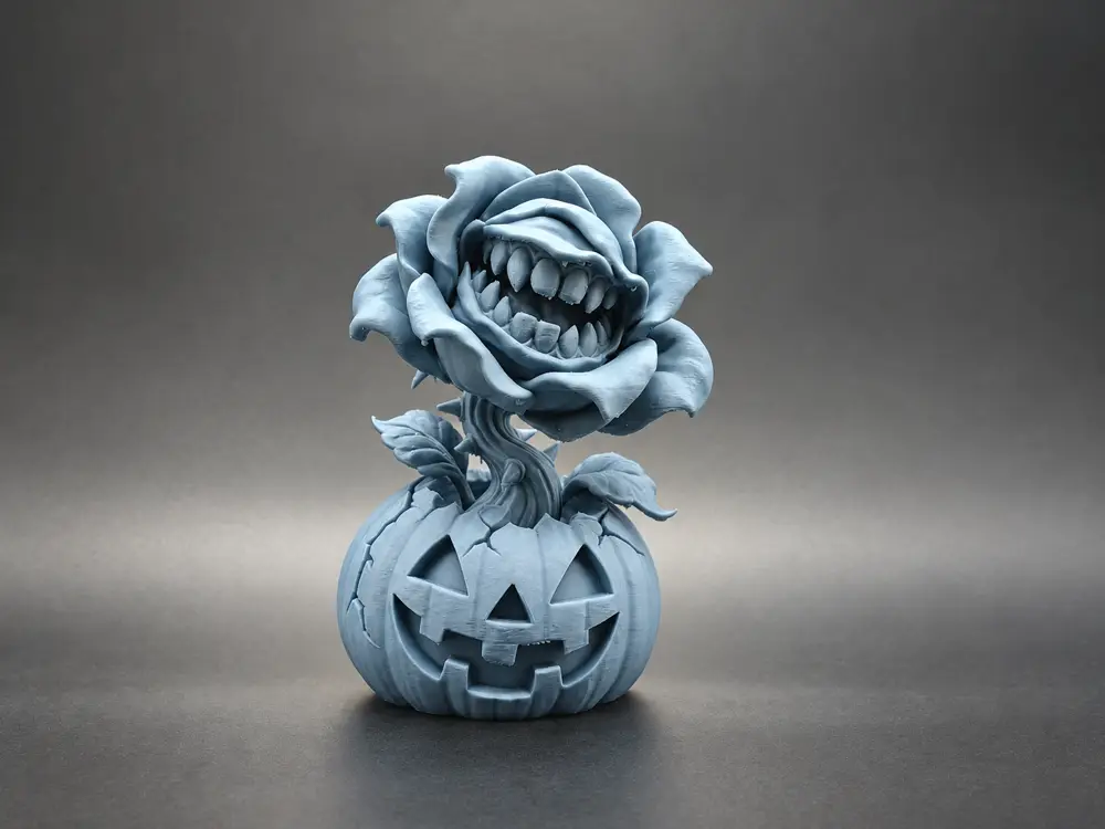A Bloom of Terror – Halloween Monster Rose in a Jack-o’-Lantern