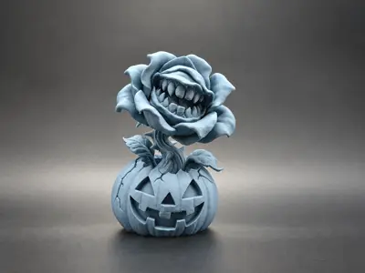 A Bloom of Terror – Halloween Monster Rose in a Jack-o’-Lantern